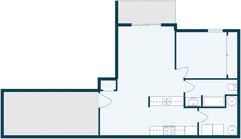 Desoto Townhomes | One Bedroom | Plan 11A